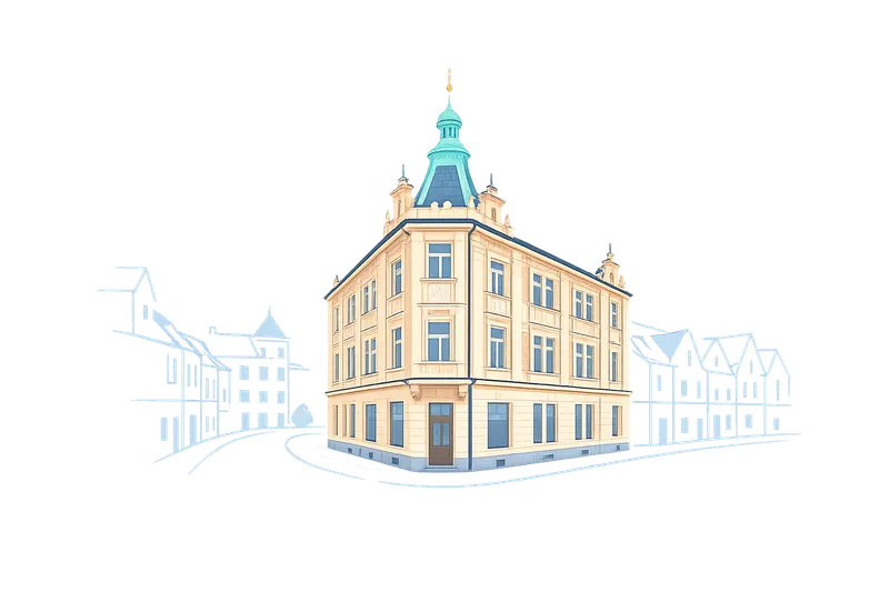 Budova ordinace DOMPRAKTIK v Domažlicích